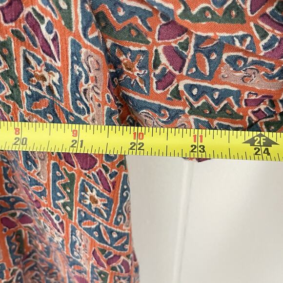 Vintage Boho Rayon Dress 2X NWT Pockets India Plus Size Crinkle Festival Cottage - Picture 7 of 8